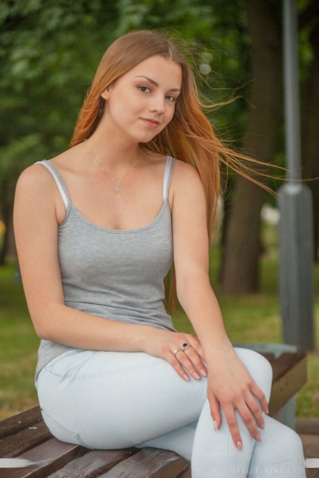 modella rossa nudo carino Immagine