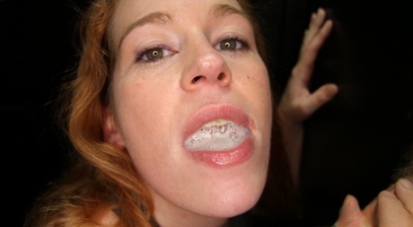 redhead cum beautiful picture