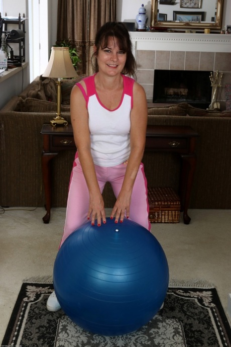 mature yoga pants sexy image