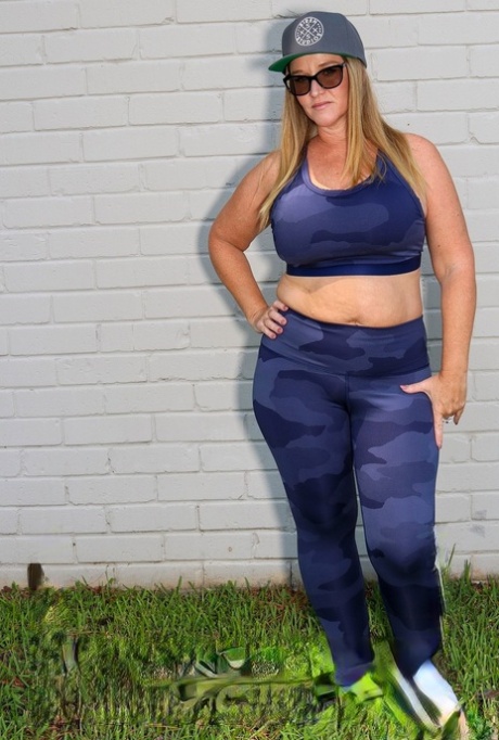 pantalones de yoga regordetes sexy caliente archivo