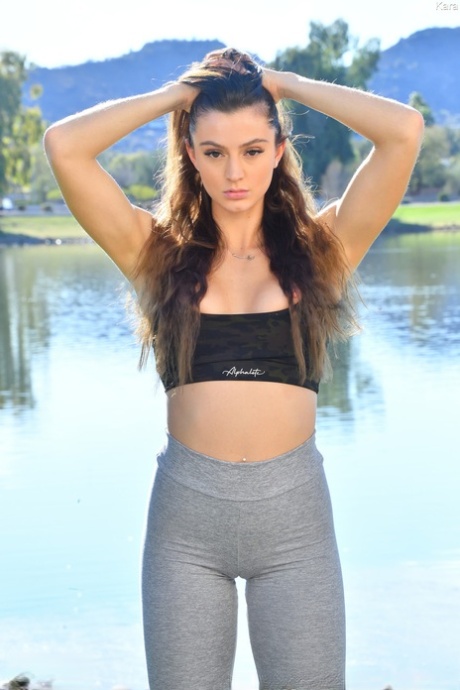 pantalones de yoga parte superior sexy imagen