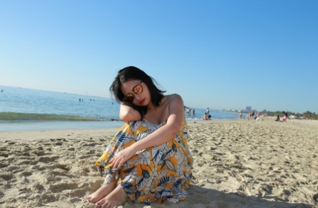 Aziatisch strand hd heet foto