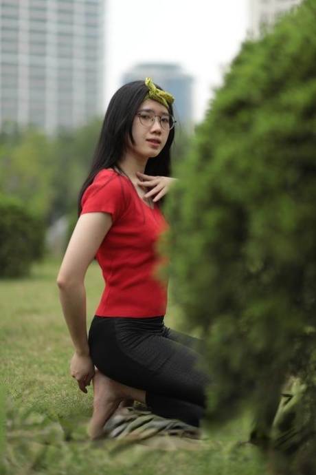 liten asiatisk het vacker foto